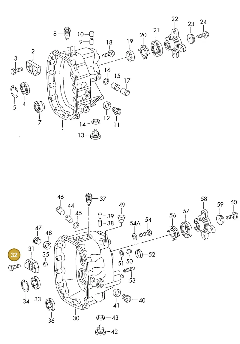 N0103404 — Volkswagen LT, LT 4X4 (2003-2006) diagram 176301200, position 32