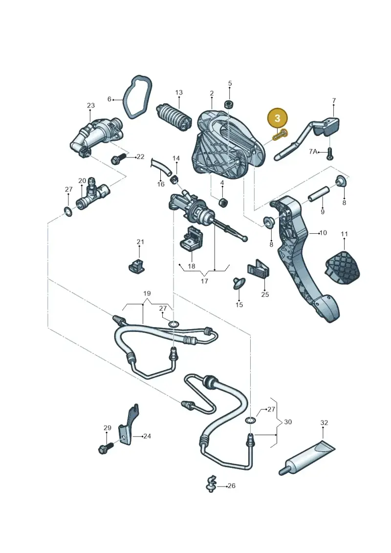N01037013 — Volkswagen Jetta 1.6 (2014-2018) diagram 854721025, position 3