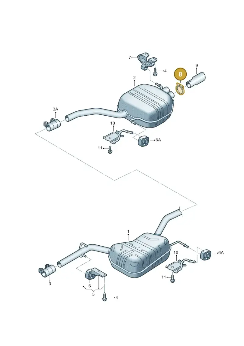 N0103705 — Volkswagen Passat CC (2011-2016) diagram 460253850, position 8