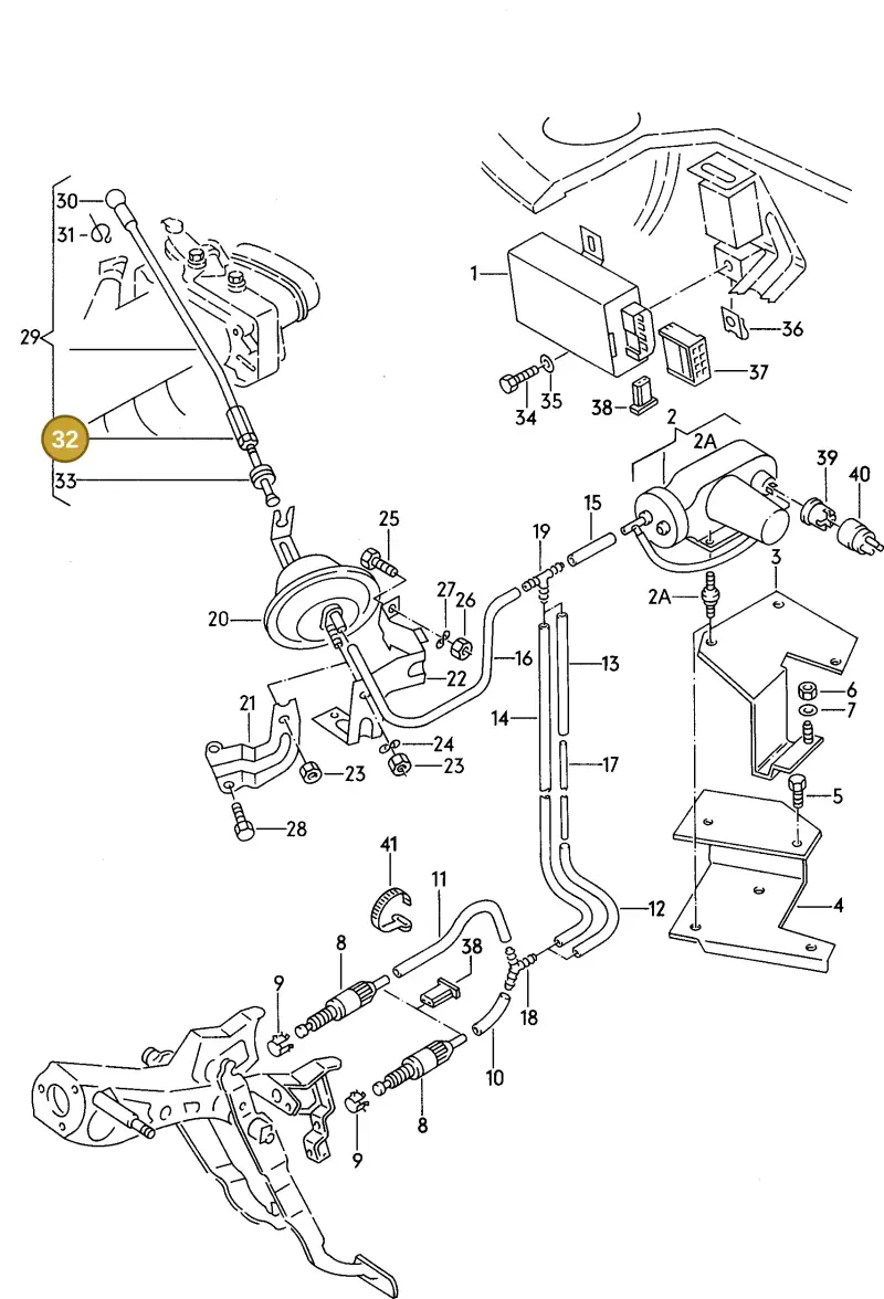N0110044 — Audi Coupe quattro/3   96 (1995-1995) diagram 141907100, position 32