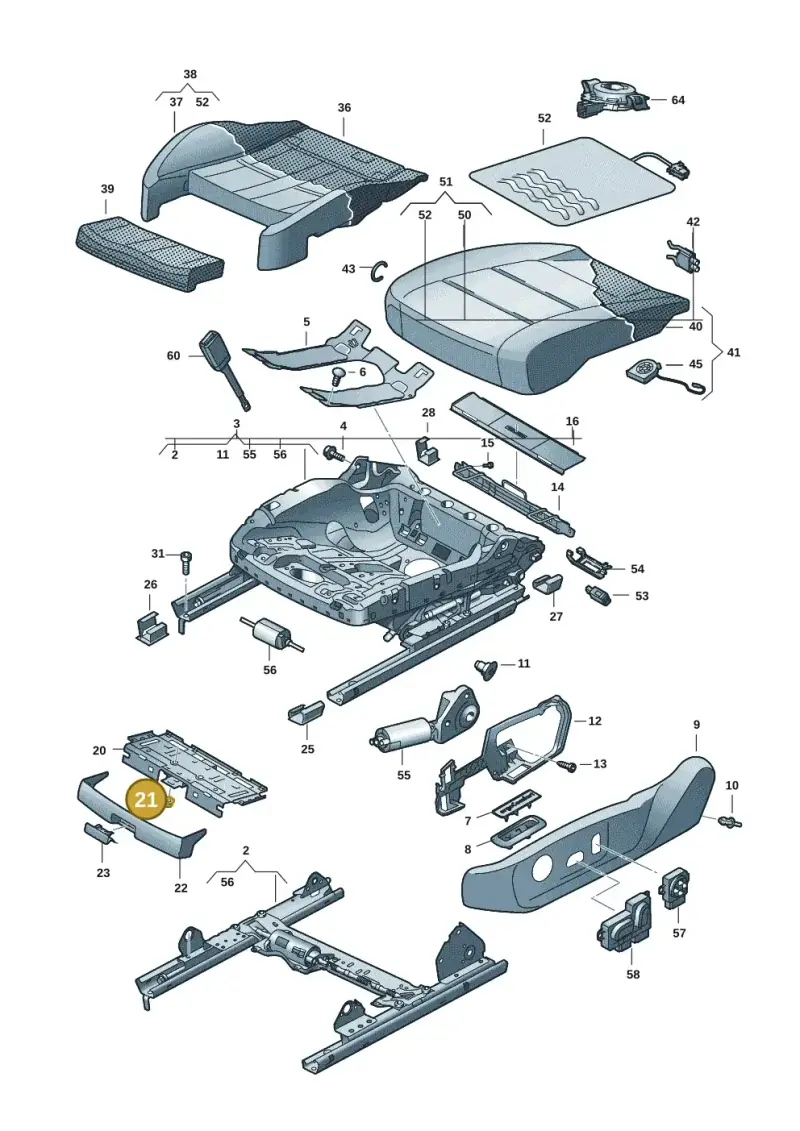 N01100518 — Volkswagen ID.7 Limousine Pro (2023-) diagram 14b881100, position 21