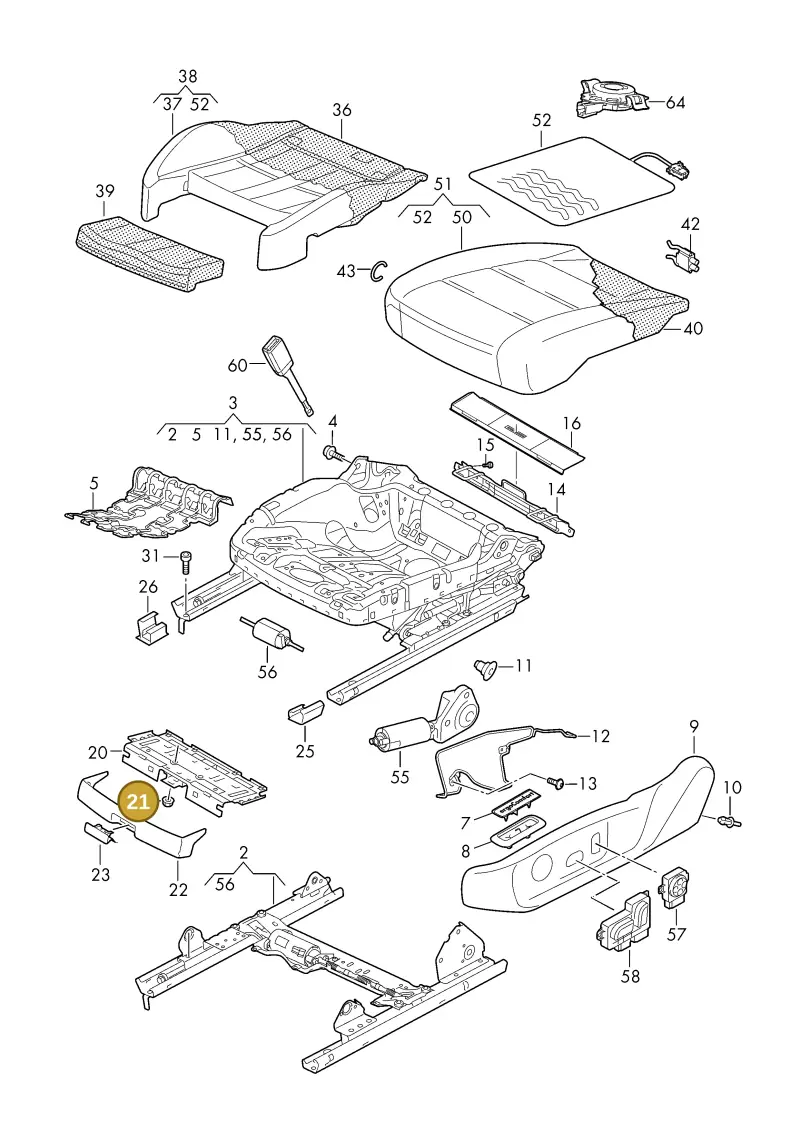 N01100518 — Volkswagen Tiguan 2.0 (2023-) diagram 570881100, position 21