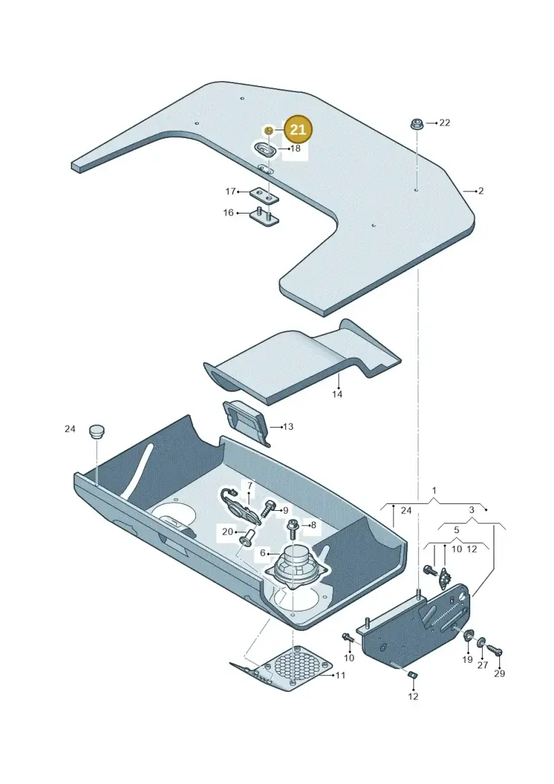 N01100521 — Volkswagen Caravelle (2019-2024) diagram 452068500, position 21