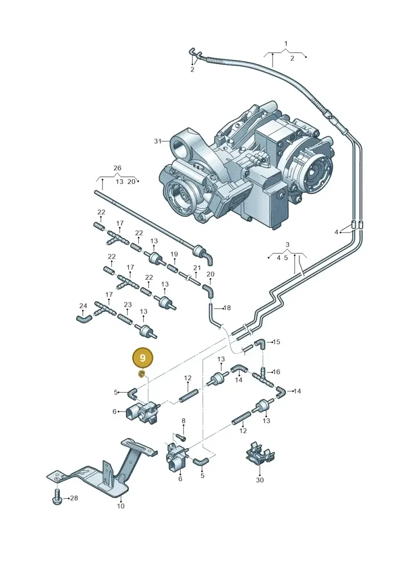 N01100521 — Volkswagen Caravelle (2015-2019) diagram 861525200, position 9