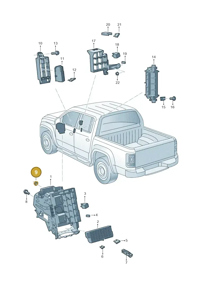 N01100521 — Volkswagen Amarok twin cab (2022-) diagram 894937000, position 9