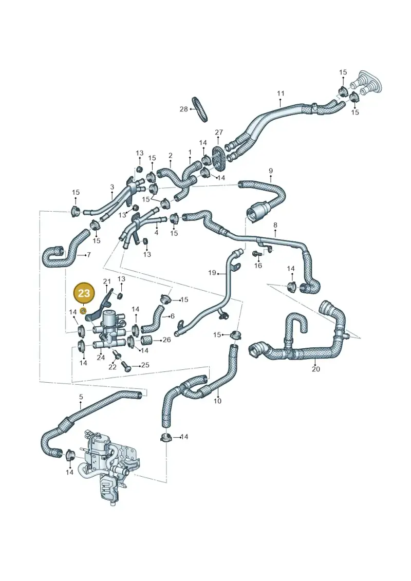 N01100627 — Volkswagen Touareg (2017-2023) diagram 439819810, position 23