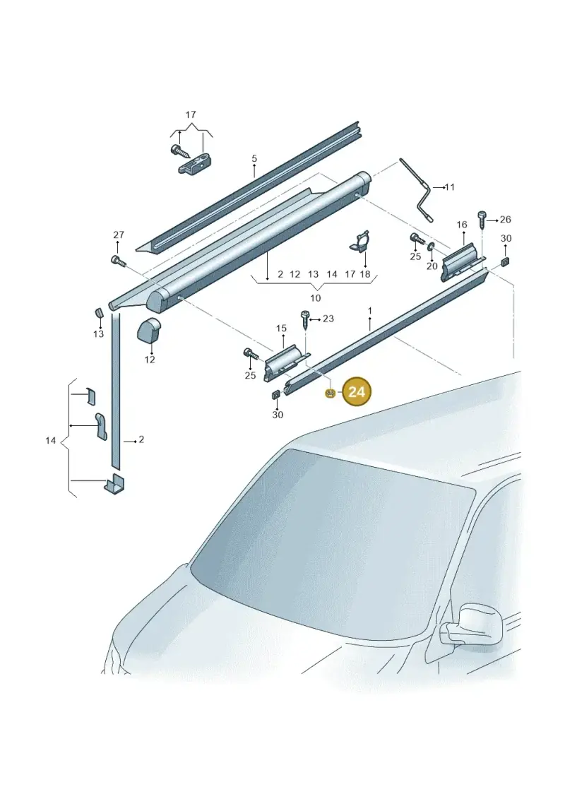N01100636 — Volkswagen Caravelle (2019-2024) diagram 452067200, position 24