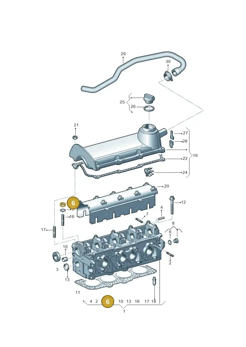 N01100846 — Volkswagen Jetta (2014-2017) diagram 244103300, position 6
