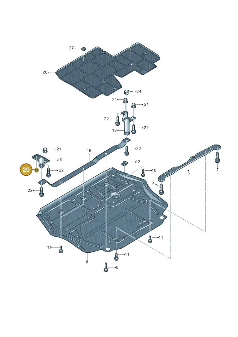 N01100846 — Volkswagen Golf (2011-2013) diagram 420018000, position 20