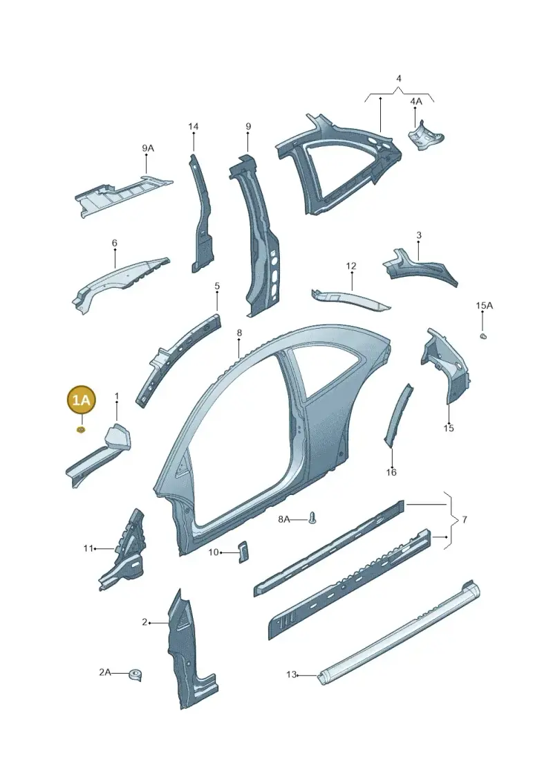 N0110975 — Volkswagen New Beetle             06> (2005-) diagram 467809300, position 1A