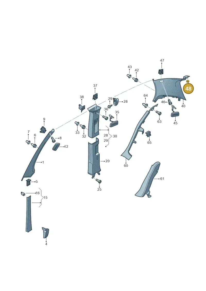N01111610 — Volkswagen Golf/Rabbit            08> (2007-) diagram 420867650, position 48