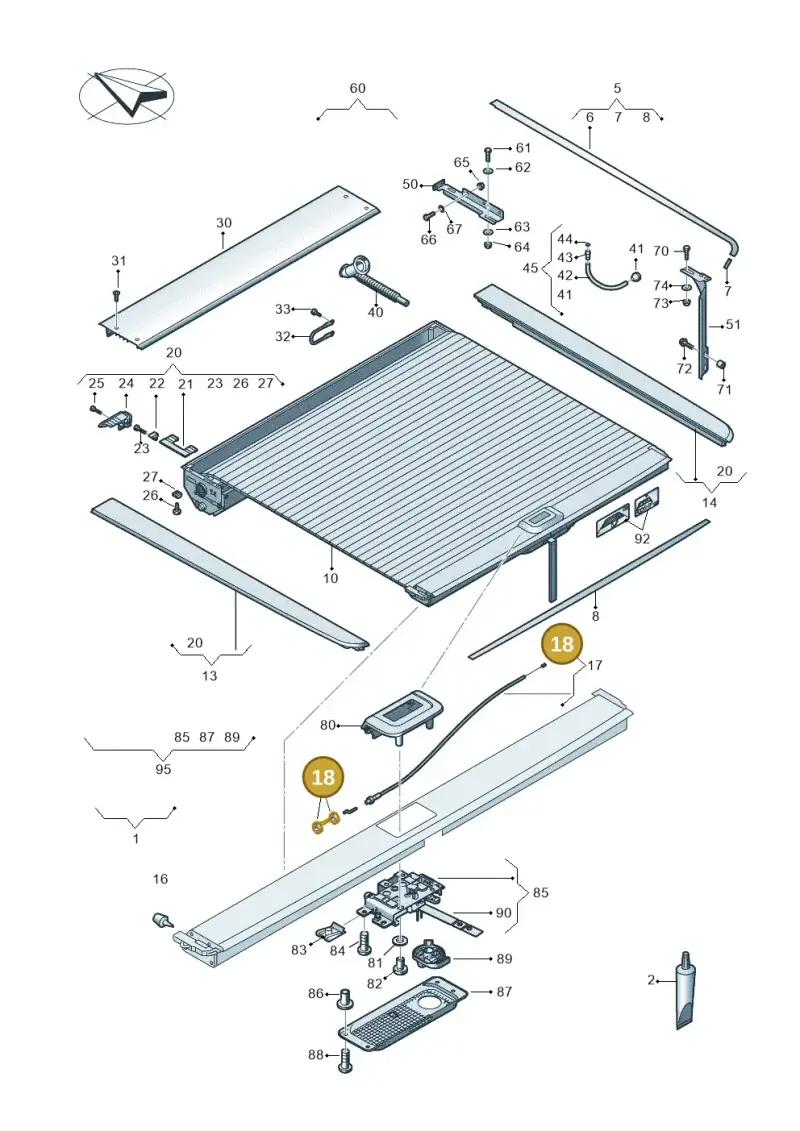 N01111610 — Volkswagen Amarok twin cab (2016-2022) diagram 749860800, position 18