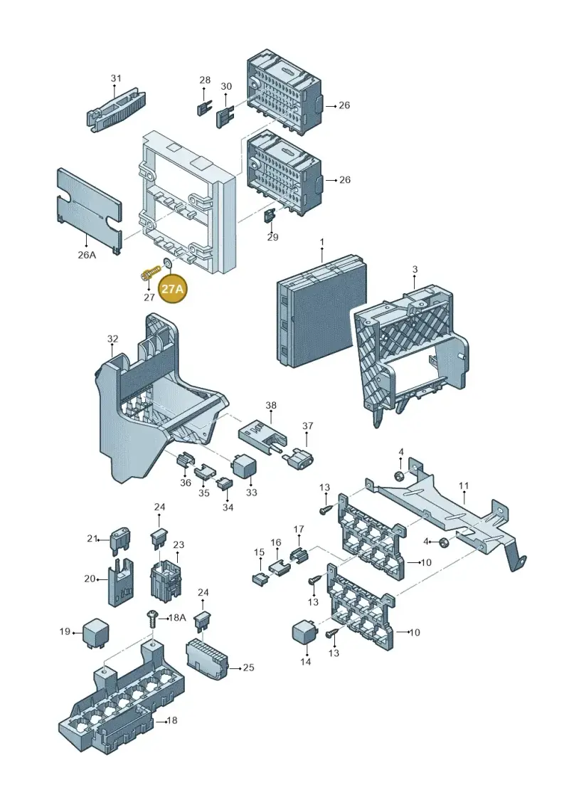 N01152321 — Volkswagen Transp. caravelle (2011-2015) diagram 731937000, position 27A