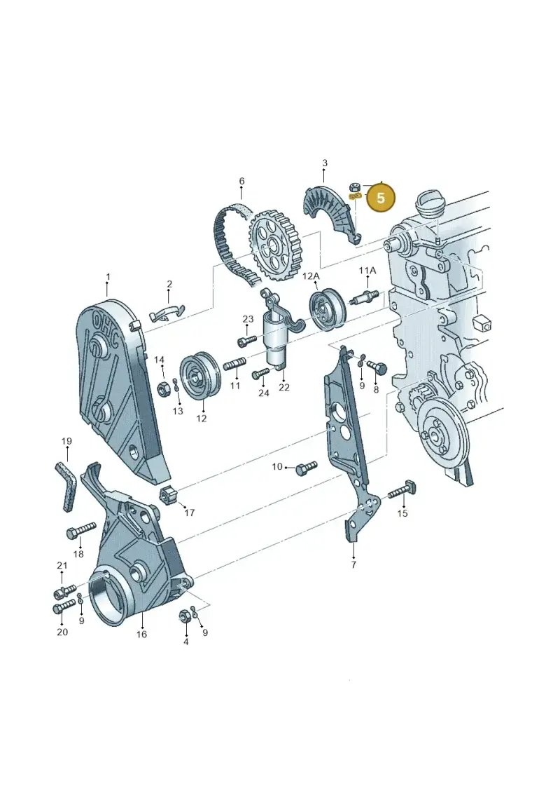 N01152423 — Volkswagen CADDY-KOMBI/KASTENW.   06> (2005-) diagram 121109550, position 5