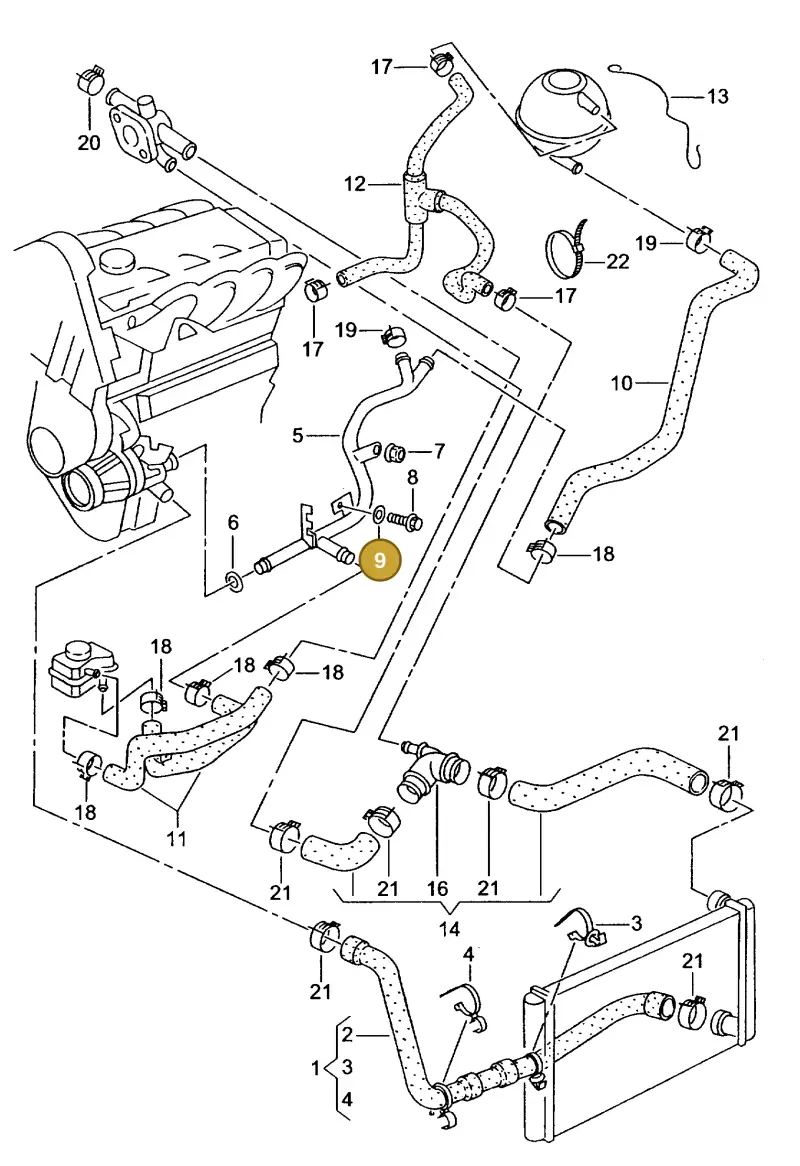 N01152423 — Volkswagen POLO CLASSIC           06> (2005-) diagram 238121400, position 9