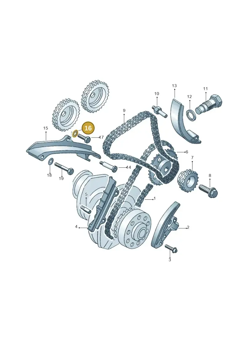 N01152520 — Volkswagen Jetta Wagon (2001-2001) diagram 121109800, position 16