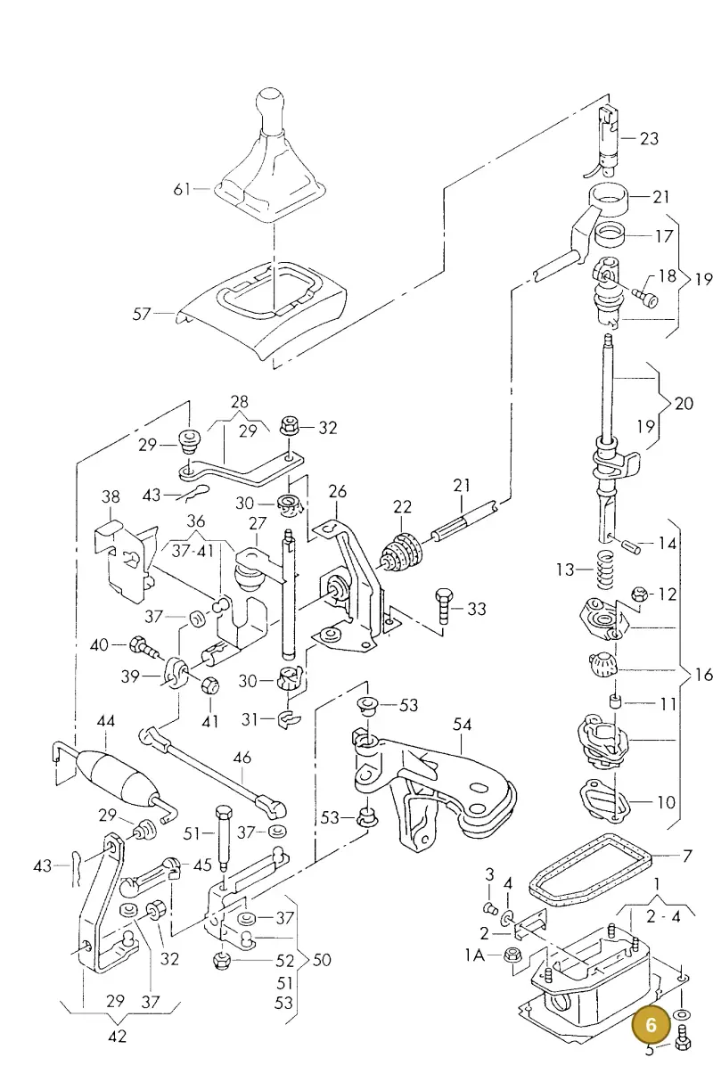 N01152520 — Volkswagen GOLF CABRIO (2002-2002) diagram 214711220, position 6