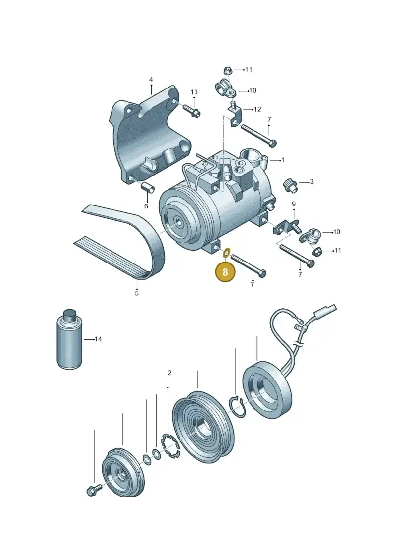 N01152520 — Volkswagen PASSAT                 00> (2000-) diagram 218260200, position 8