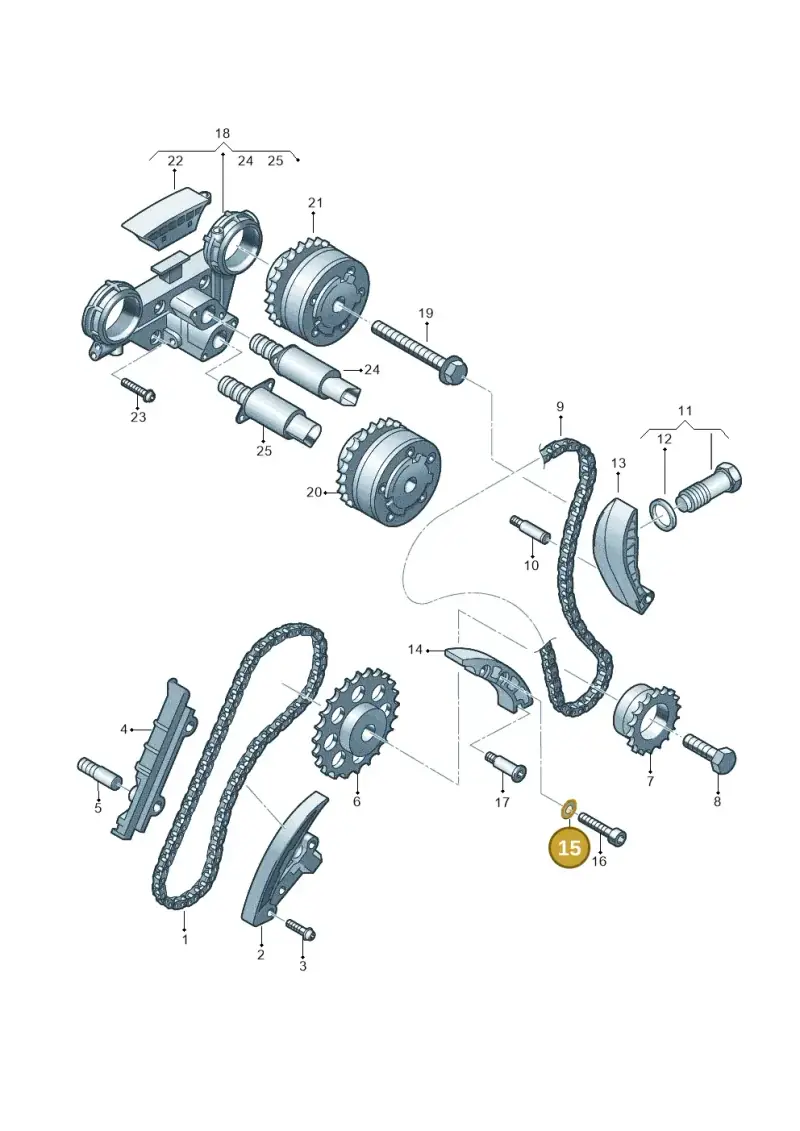 N01152520 — Volkswagen New Beetle (2001-2005) diagram 244109900, position 15