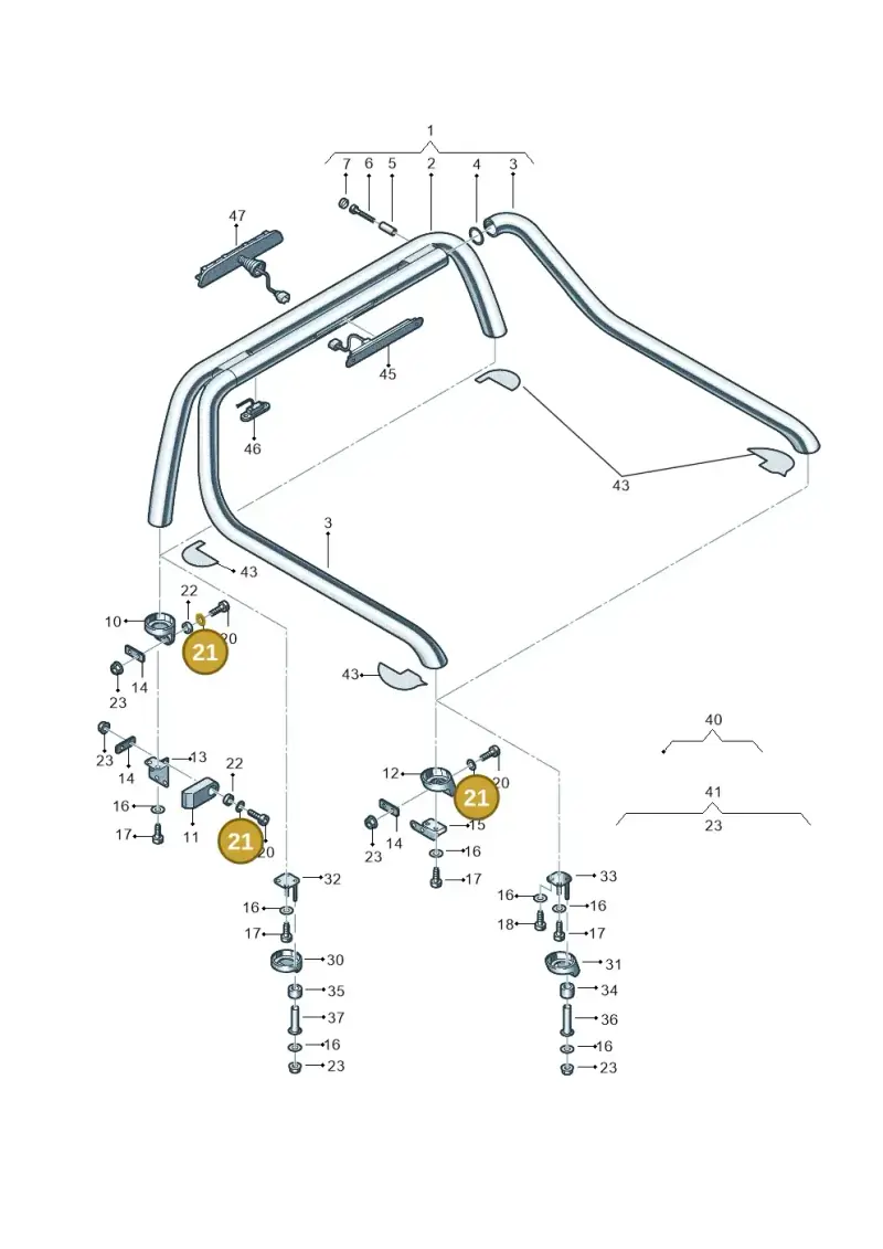 N01152528 — Volkswagen Amarok twin cab (2016-2022) diagram 749853500, position 21