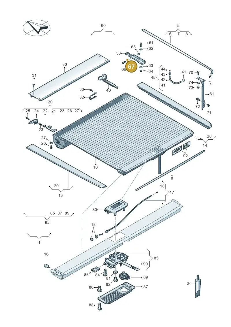 N01152528 — Volkswagen Amarok twin cab (2016-2022) diagram 749860800, position 67