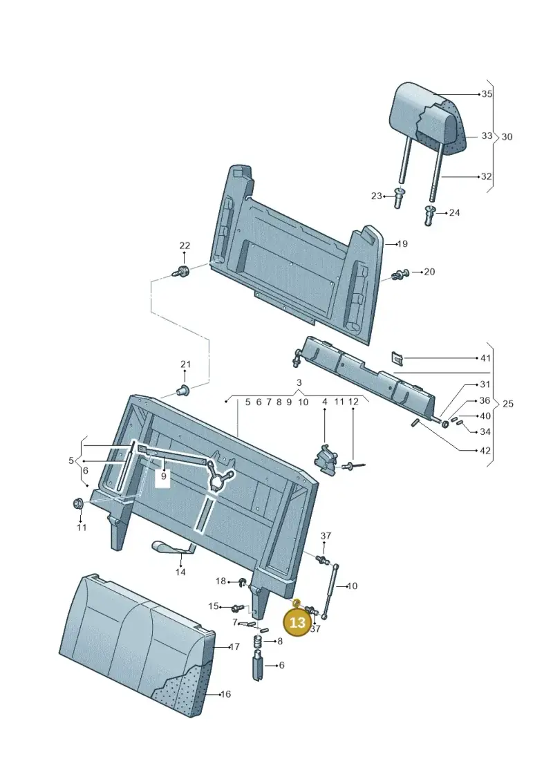 N01152528 — Volkswagen Caravelle (2019-2024) diagram 871067360, position 13