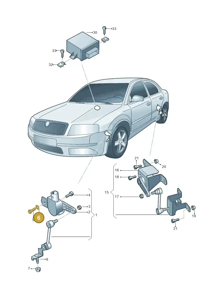 N0115477 — Skoda Superb (2013-2015) diagram 632941250, position 6