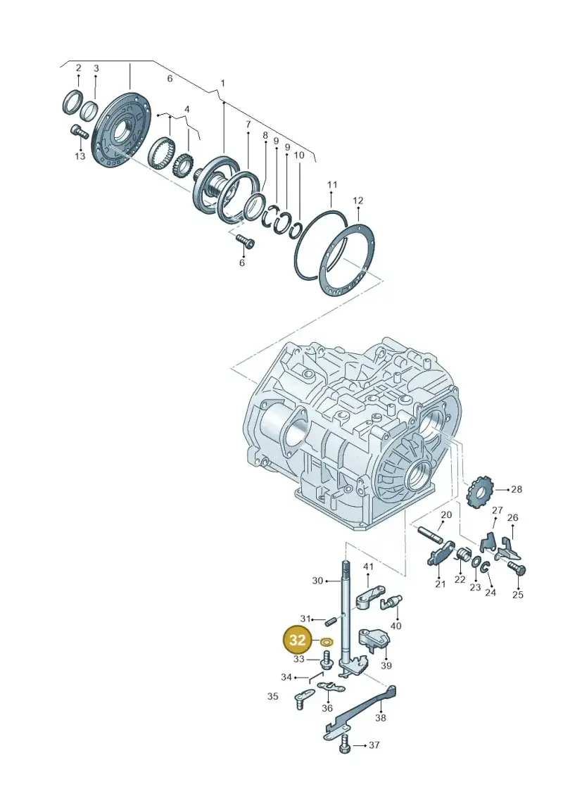 N0115501 — Volkswagen SHARAN/4MOTION (2005-) diagram 245321550, position 32