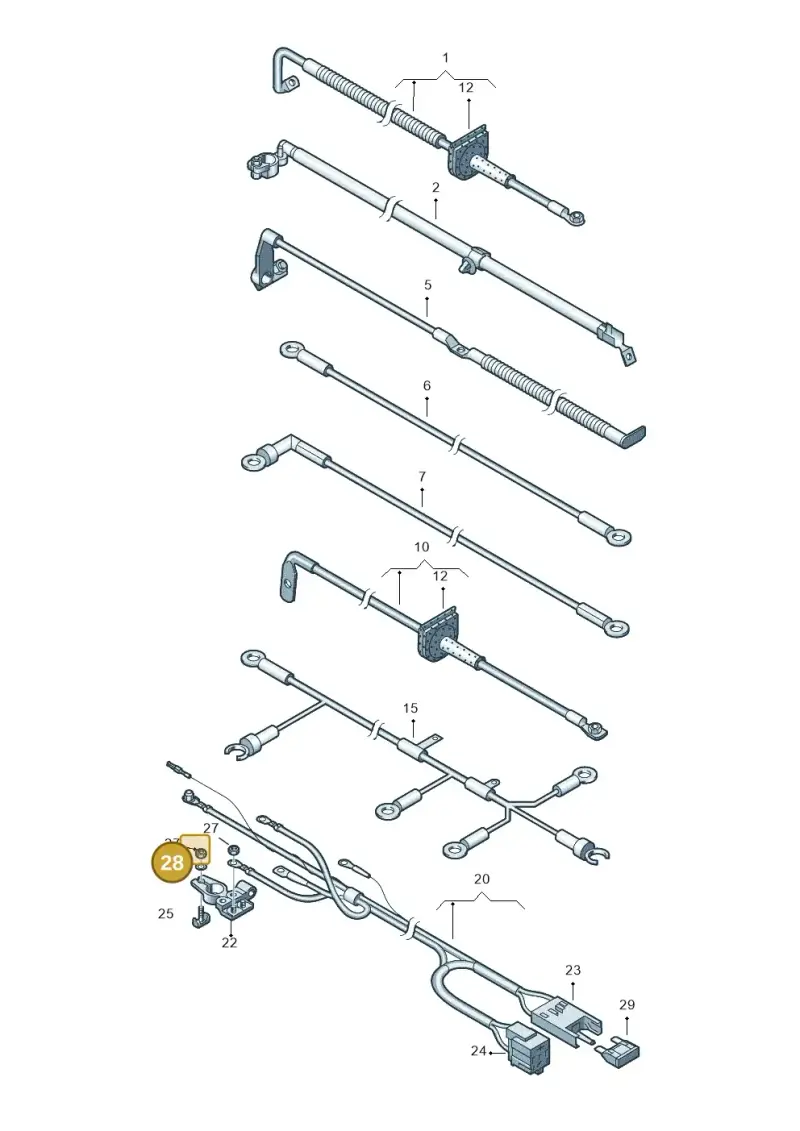 N0115578 — Volkswagen California Camper (2011-2015) diagram 452971020, position 28