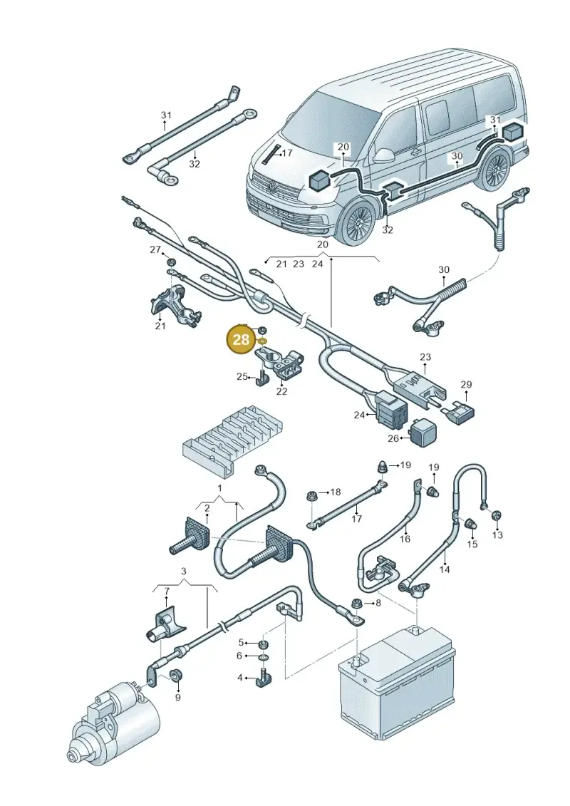 N0115578 — Volkswagen California Camper (2015-2019) diagram 871971020, position 28