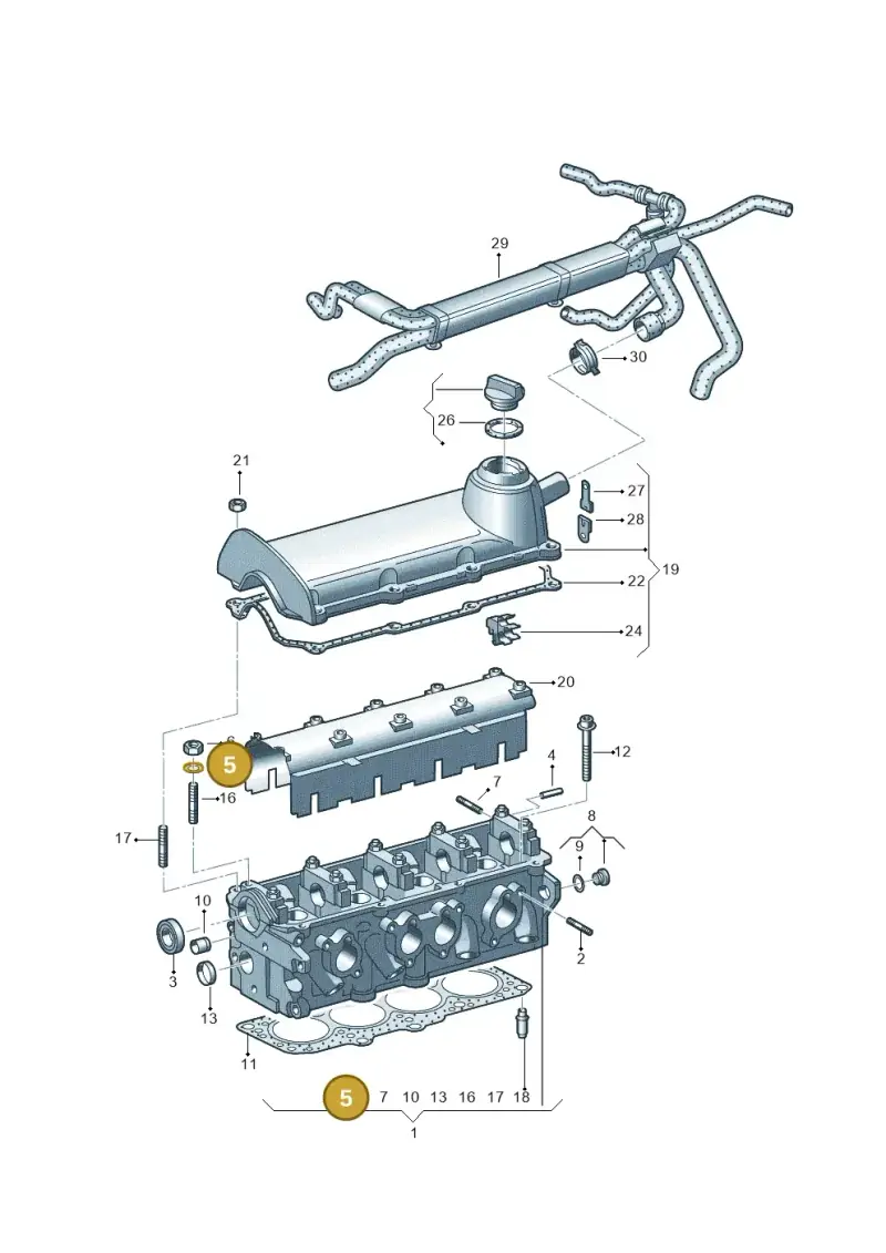 N01155813 — Volkswagen Transp. caravelle (2011-2015) diagram 410103350, position 5