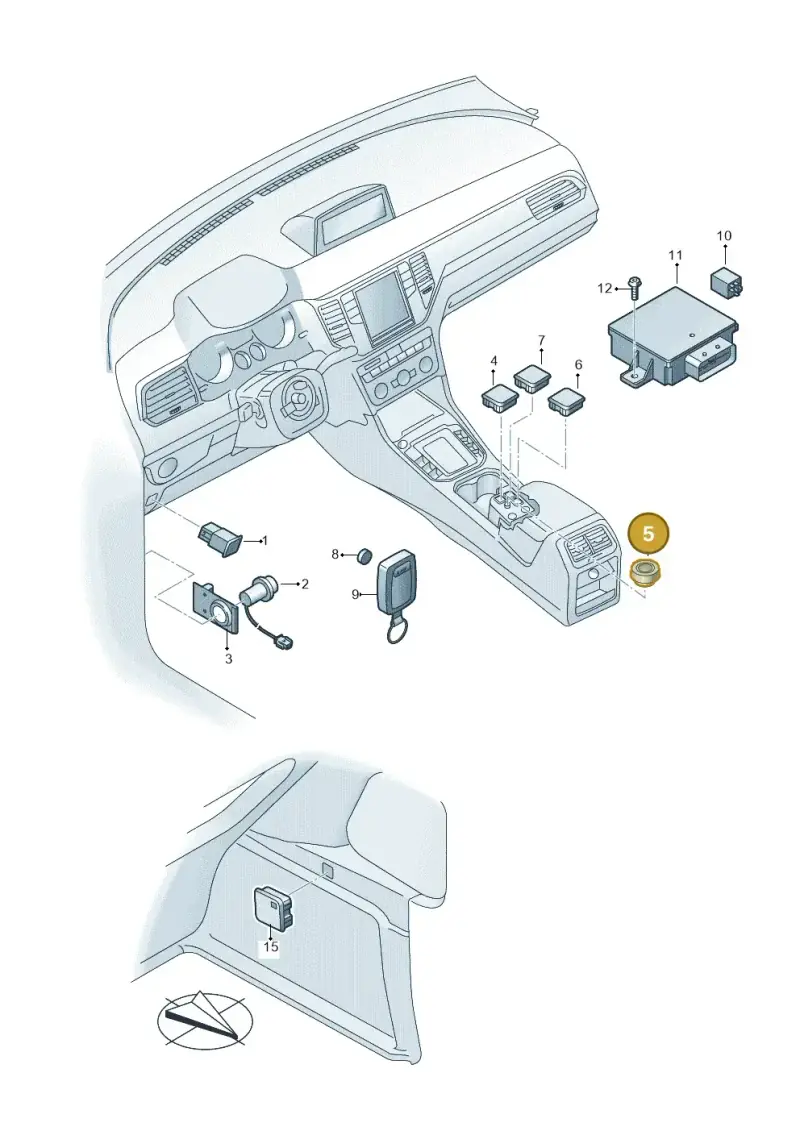 N01155813 — Volkswagen Golf Sportsvan 1.6 (2014-2020) diagram 780941510, position 5