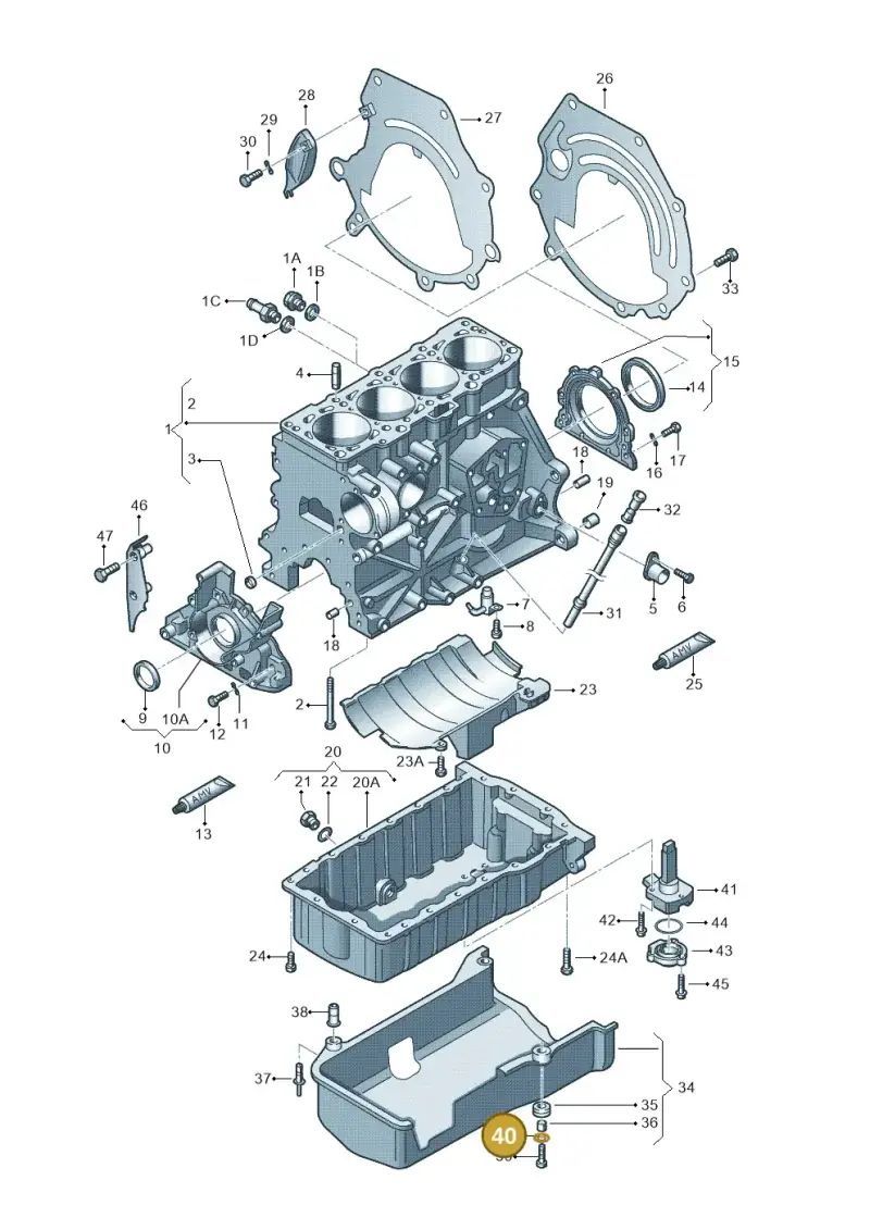 N0115608 — Volkswagen New Beetle (2001-2005) diagram 194103150, position 40