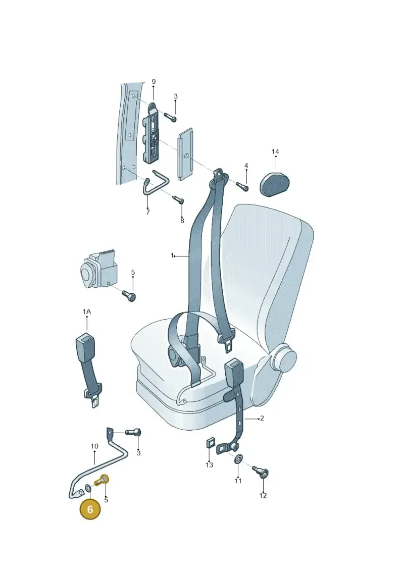 N0116552 — Volkswagen New Beetle Cabrio. (2003-2005) diagram 206857600, position 6