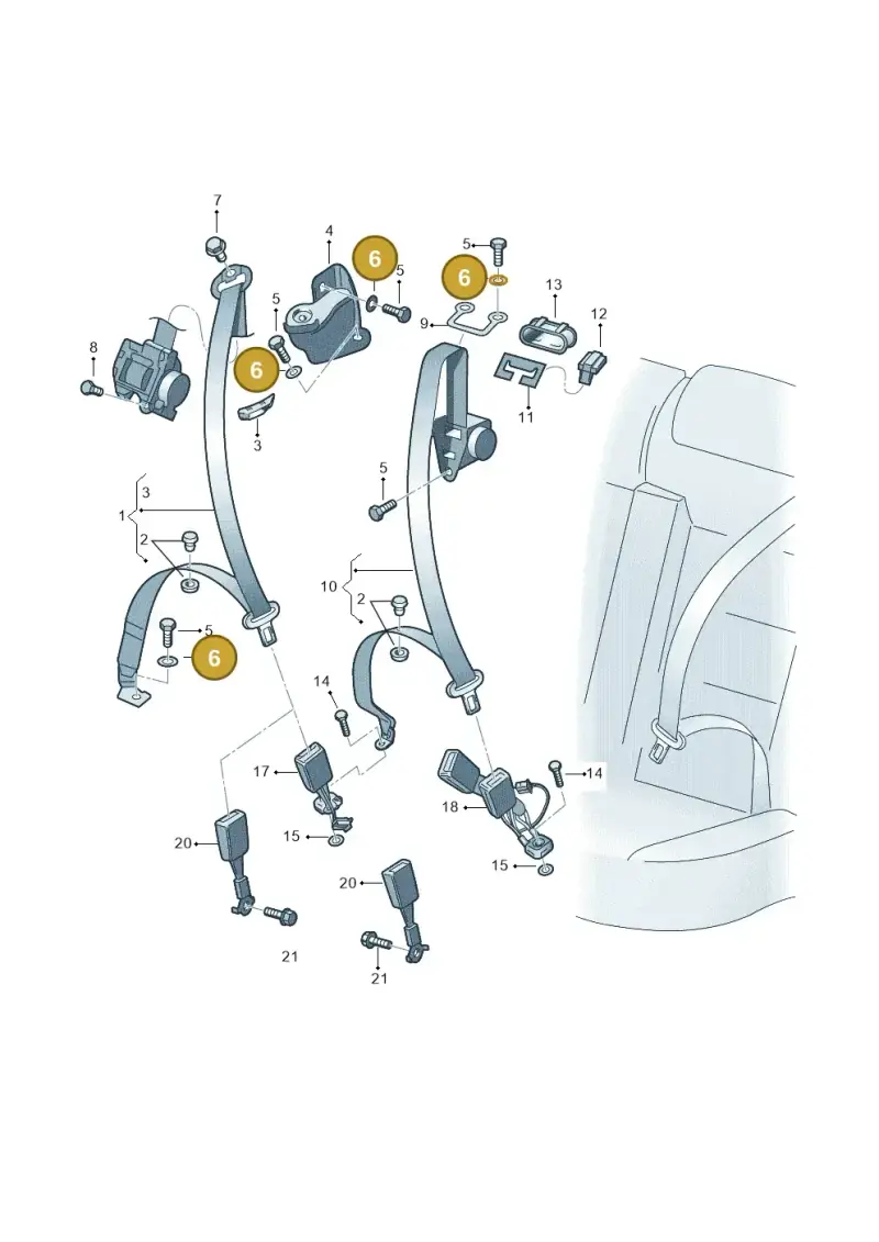 N0116552 — Volkswagen Phaeton (lang) (2003-2006) diagram 258857700, position 6