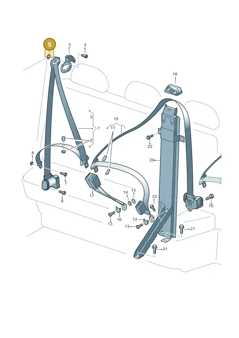 N0116555 — Volkswagen Single-cab transp. (2019-2024) diagram 411857800, position 5