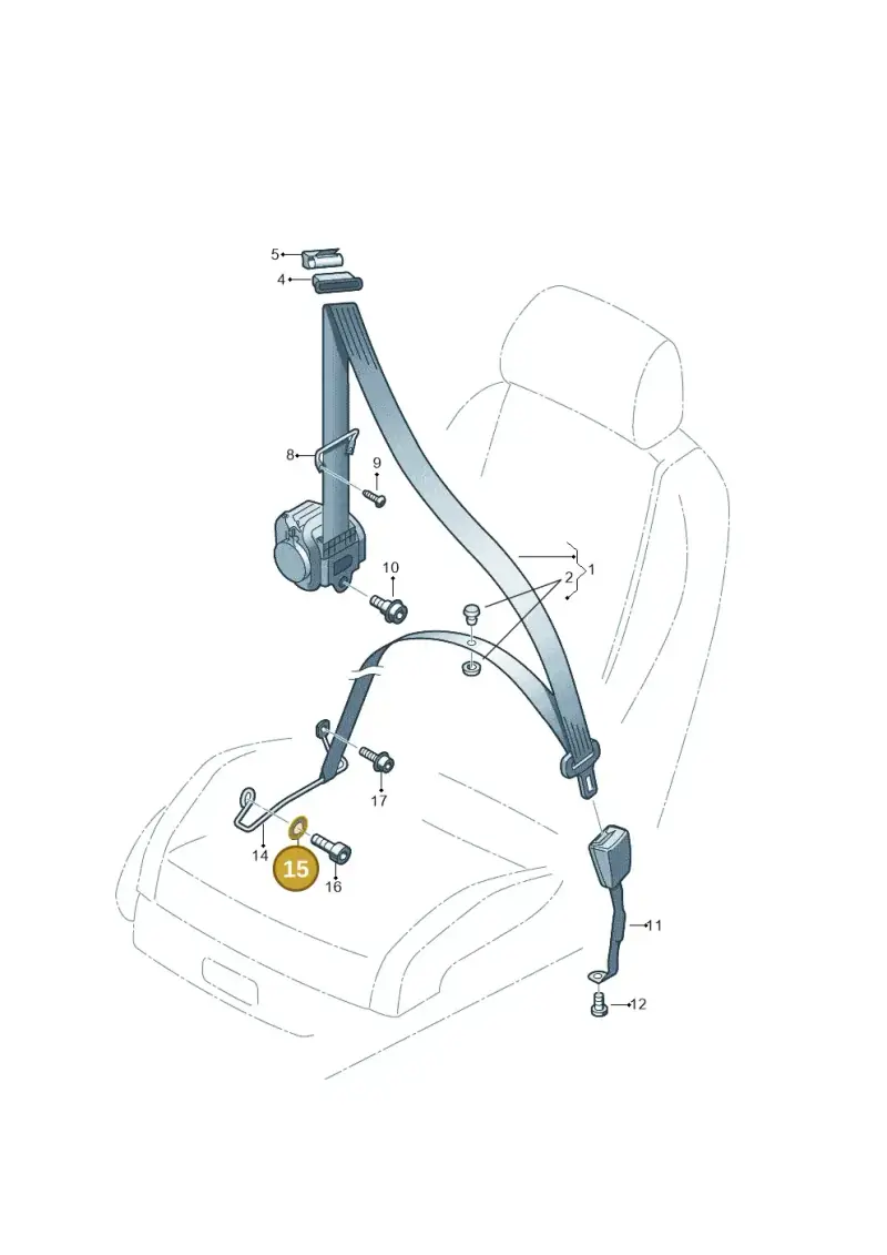N0116555 — Volkswagen Golf Cabriolet (2011-2016) diagram 718857600, position 15