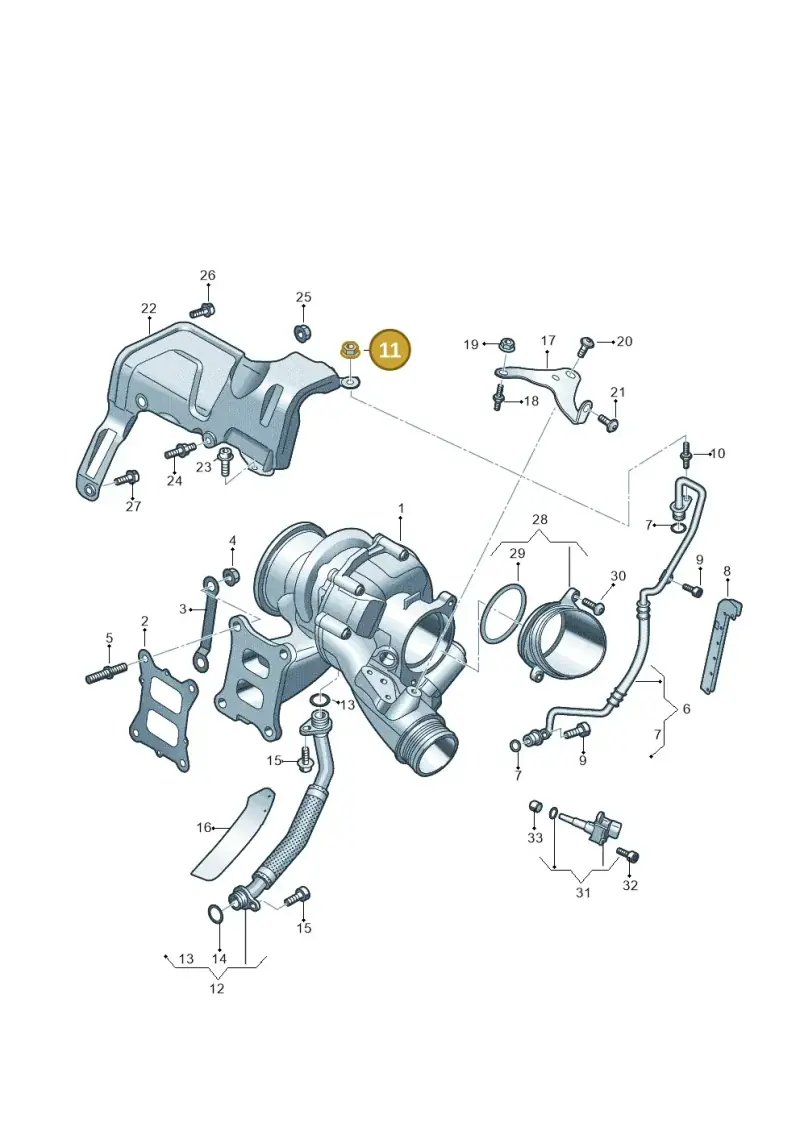 N01166620 — Volkswagen Golf 2.0 BlueMotion (2019-2024) diagram 884145300, position 11