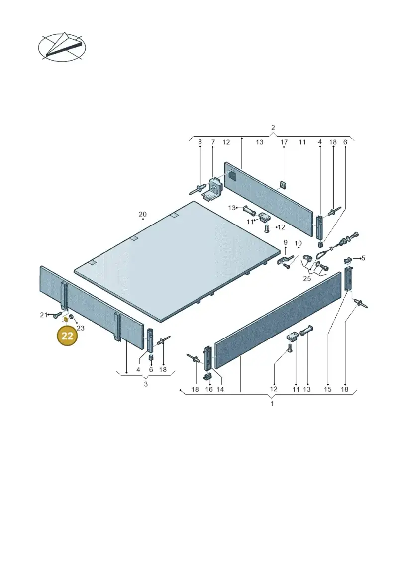 N01167026 — Volkswagen Single-cab transp. (2019-2024) diagram 411829100, position 22