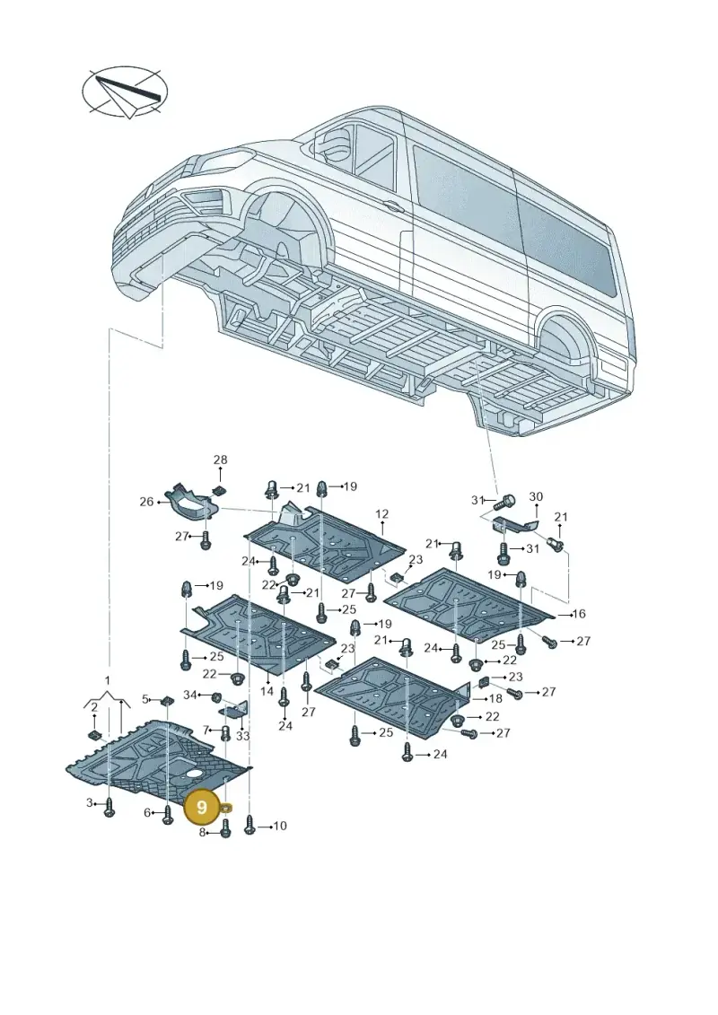 N01167026 — Volkswagen E-Crafter 35 (2018-2024) diagram 599825000, position 9