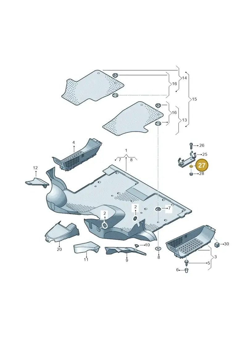 N0116735 — Volkswagen Caravelle (2015-2019) diagram 410863000, position 27