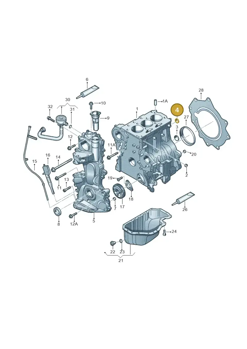 N0119017 — Volkswagen Polo (2012-2014) diagram 253103050, position 4