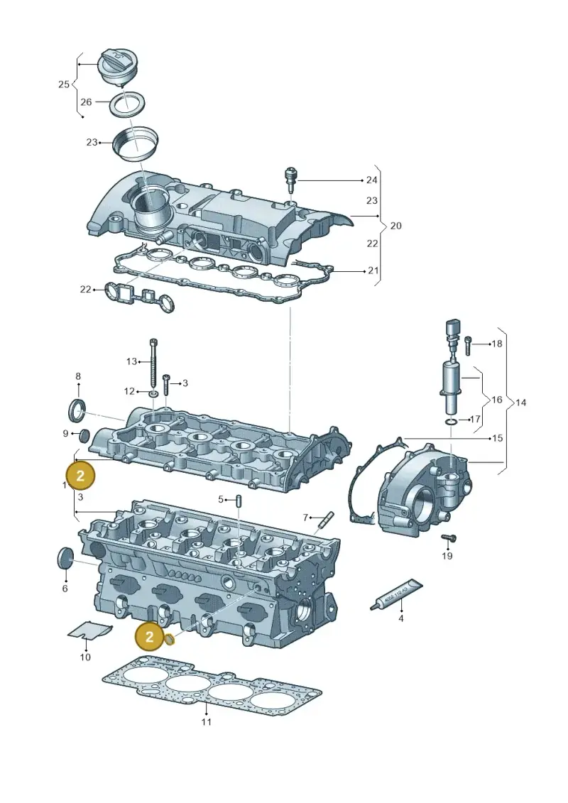 N0119017 — Volkswagen Scirocco 2.0 (2014-2017) diagram 649103540, position 2