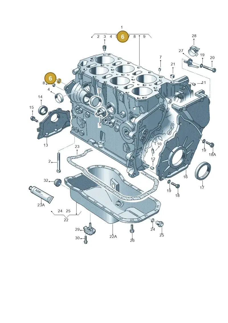 N0119033 — Volkswagen Golf                   96 (1995-1996) diagram 121103250, position 6