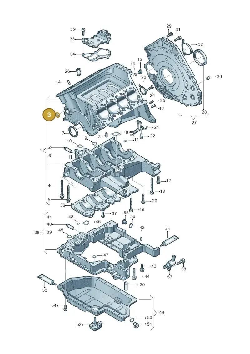 N0119034 — Volkswagen Touareg BlueMotion (2014-2018) diagram 478103120, position 3
