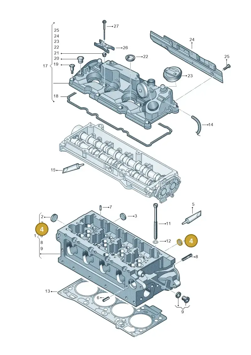 N01190710 — Volkswagen Caddy Maxi Kombi (2020-2024) diagram 884103650, position 4