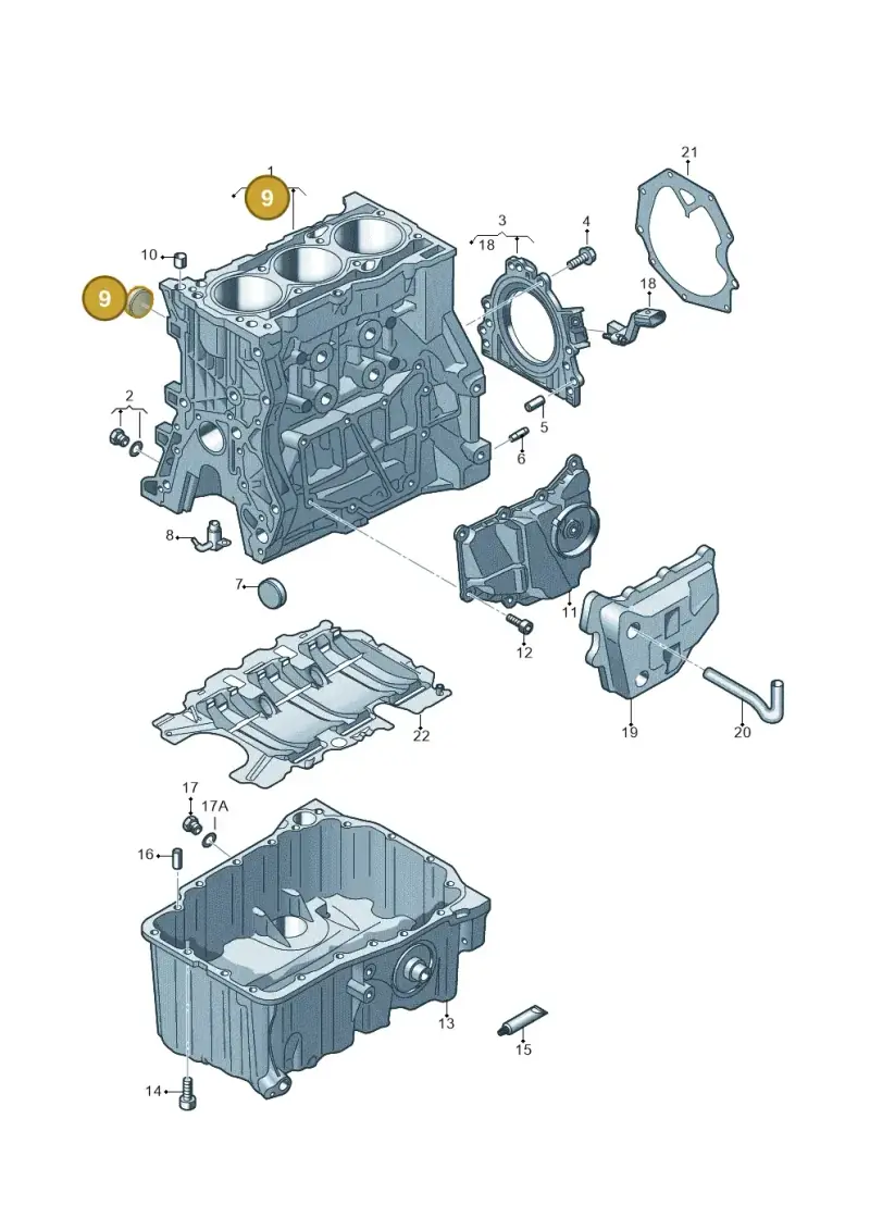 N0119096 — Volkswagen Taigo (2021-2024) diagram 866103010, position 9