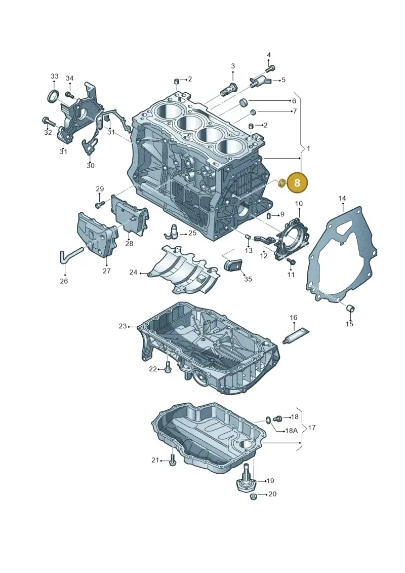 N0119098 — Volkswagen Tiguan 2.0 (2023-) diagram 57x103020, position 8