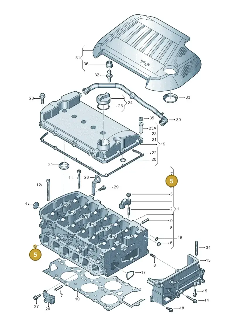 N0119103 — Volkswagen New Beetle (1998-2001) diagram 194103650, position 5