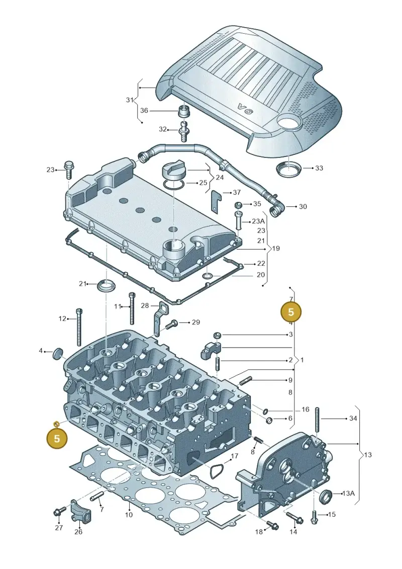 N0119103 — Volkswagen Jetta/Wagon (2002-2006) diagram 244103600, position 5